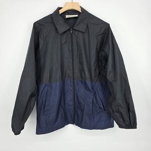 Harbortec Sport Packaway Jacket S/M Lightweight Windbreaker Black/Blue.